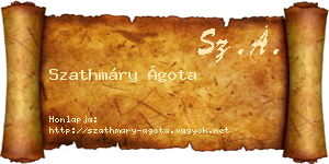 Szathmáry Ágota névjegykártya