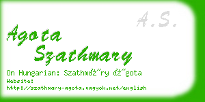 agota szathmary business card
